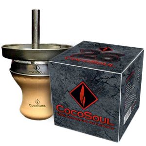 CocoSoul® Tonkopf Set + 1 kg CocoSoul® 26er Naturkohle Cubes aus Kokonussschalen